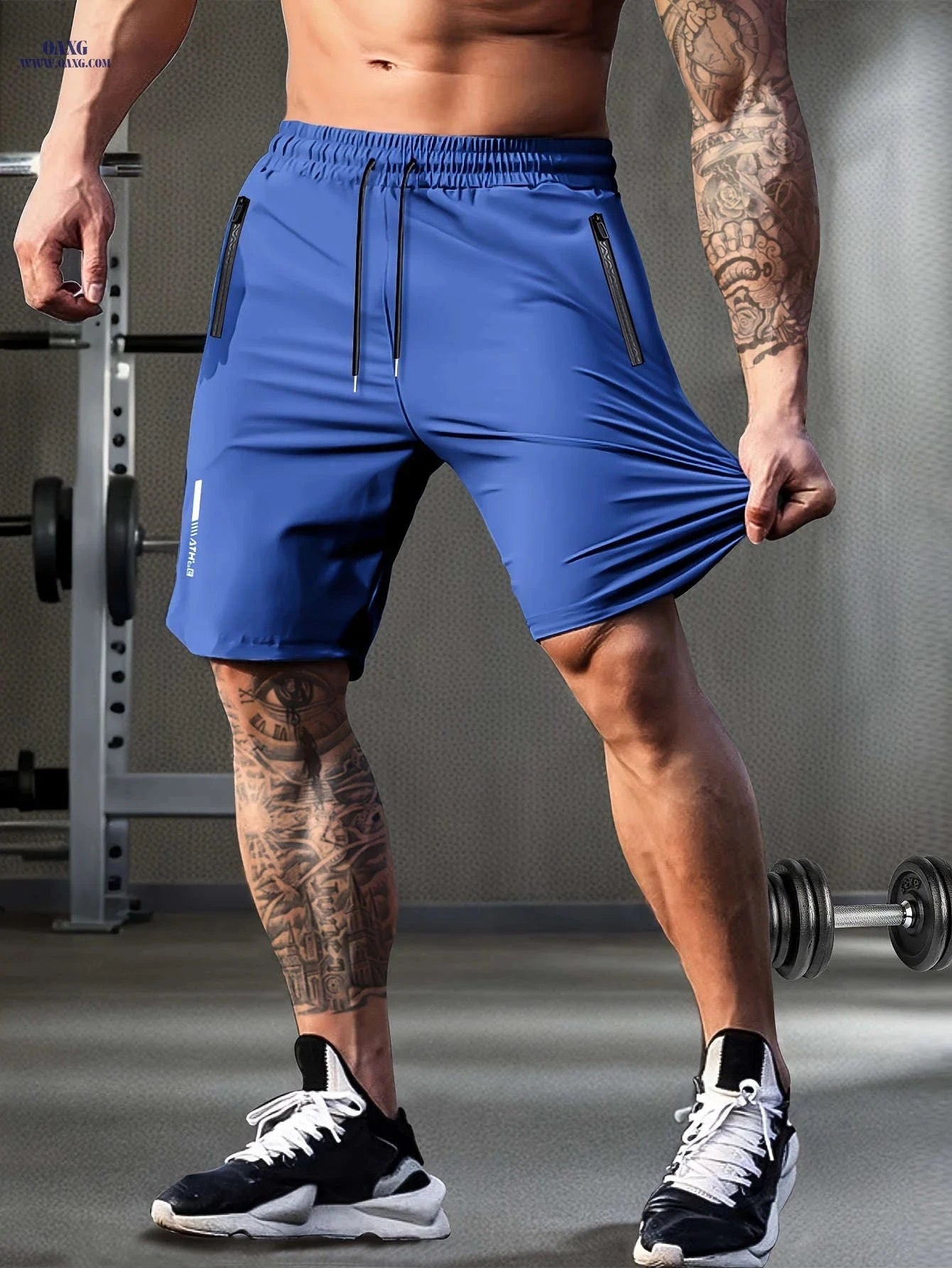 HIDKAT Men's Summer High Waist Sports Shorts - High Stretch, Casual Fit   OAXG 