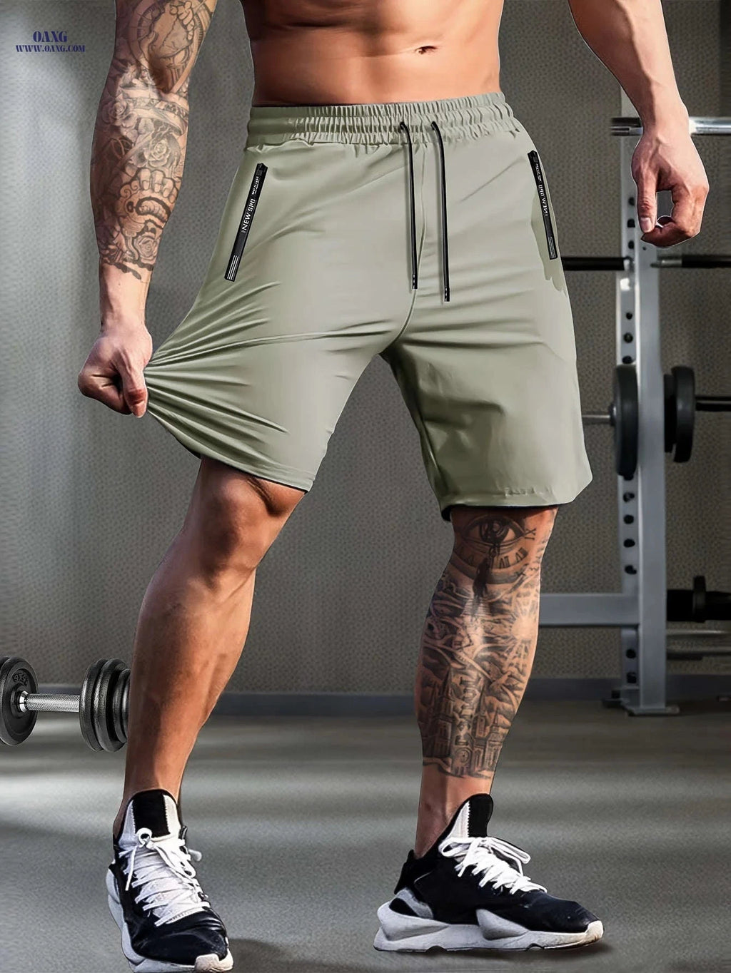 HIDKAT Men's Summer High Waist Sports Shorts - High Stretch, Casual Fit   OAXG 