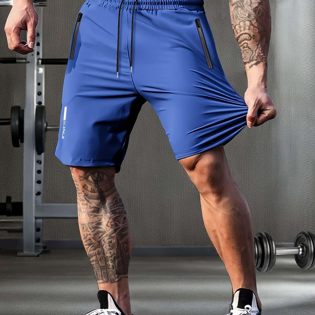 HIDKAT Men's Summer High Waist Sports Shorts - High Stretch, Casual Fit   OAXG 