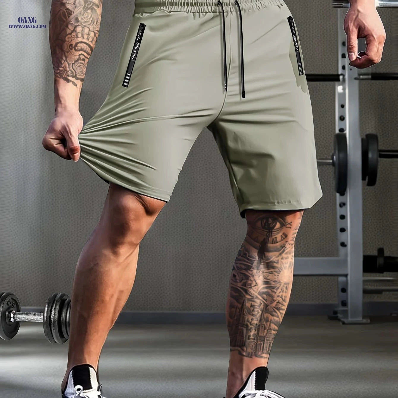 HIDKAT Men's Summer High Waist Sports Shorts - High Stretch, Casual Fit   OAXG 