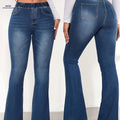 High Elastic Casual Slim Fit Jeans - Comfortable Elastic Waist Pants   OAXG Dark Blue / S