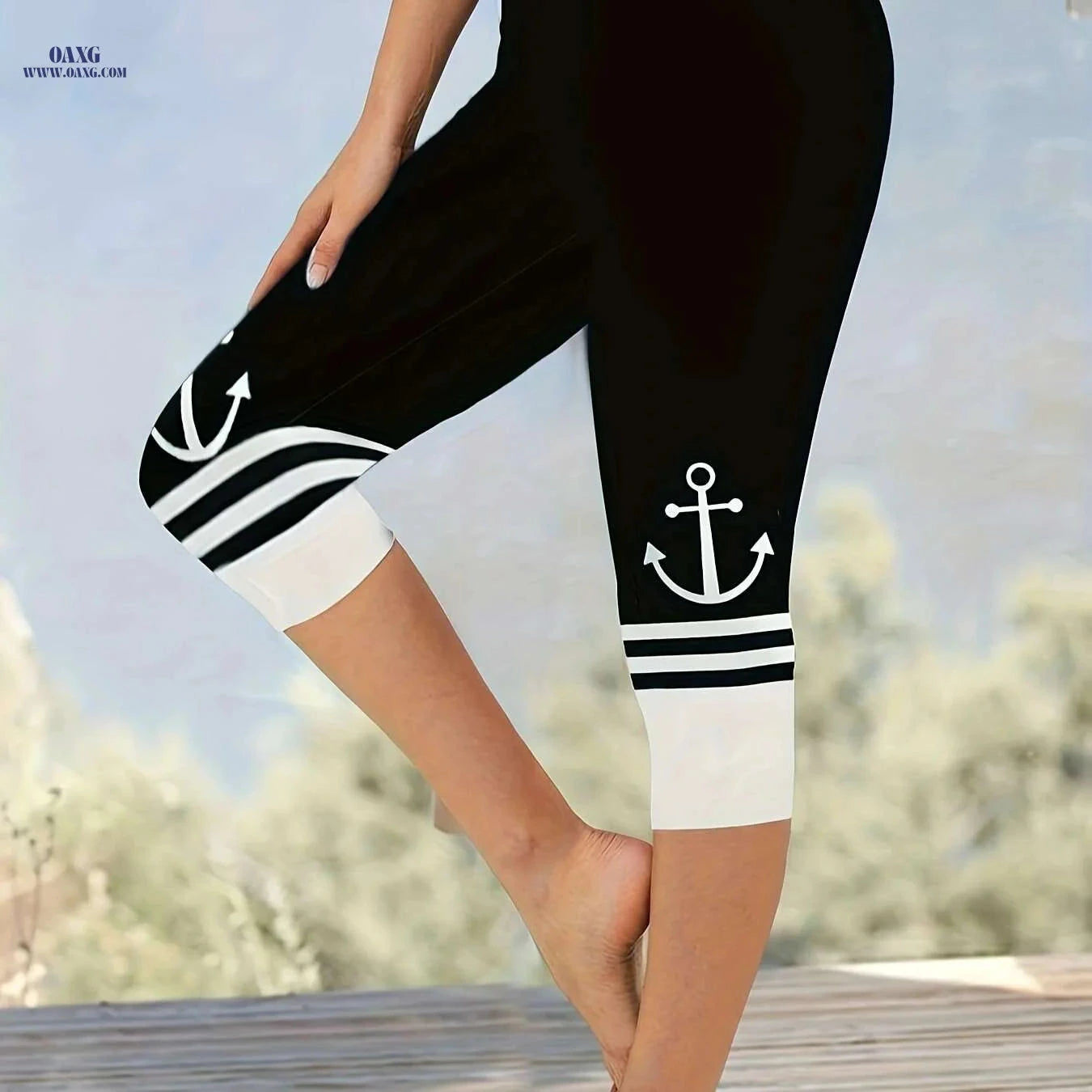 High Elasticity Color Block Leggings - Soft, Stretchy Women’s Pants   OAXG 