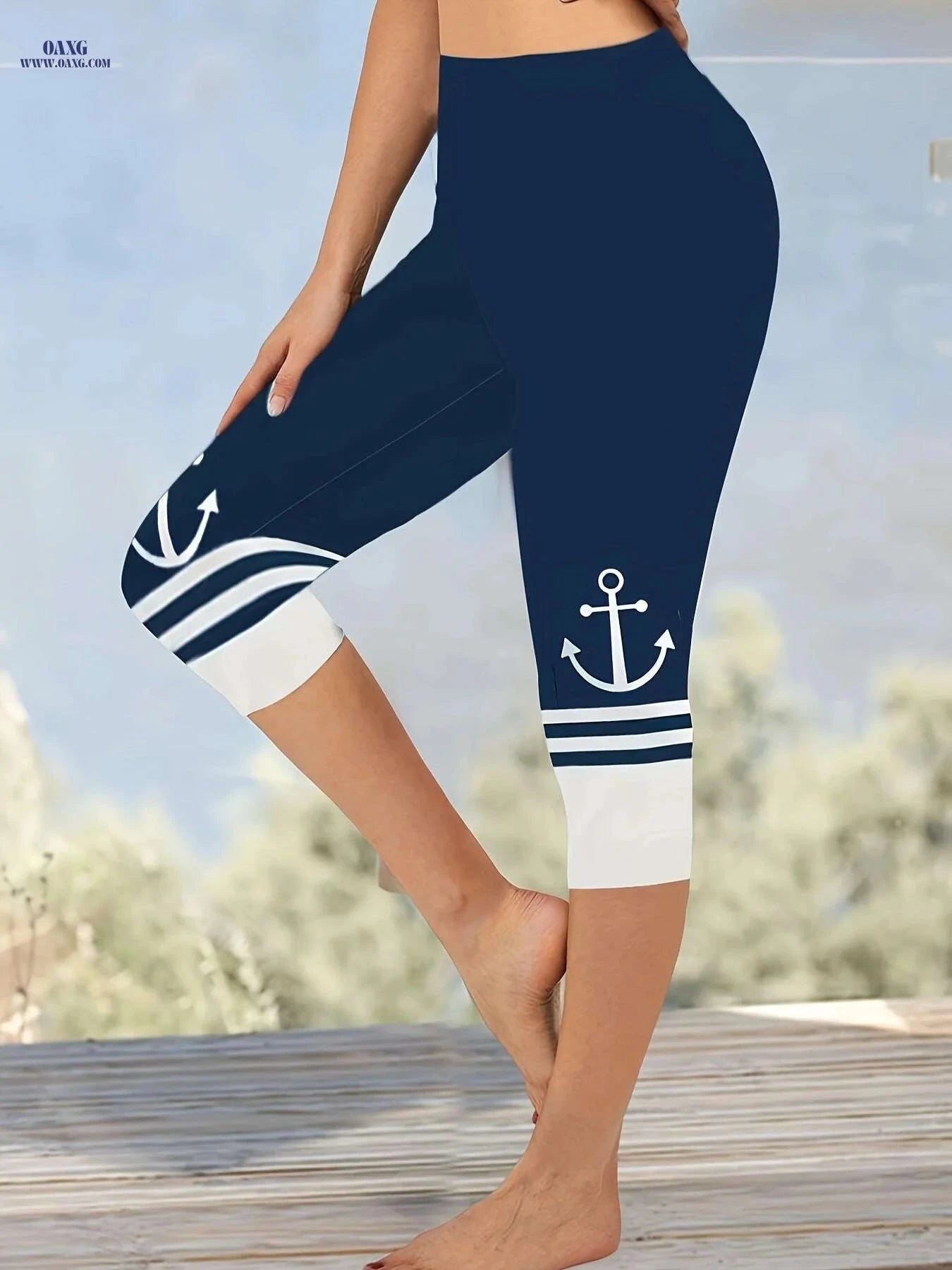 High Elasticity Color Block Leggings - Soft, Stretchy Women’s Pants   OAXG 