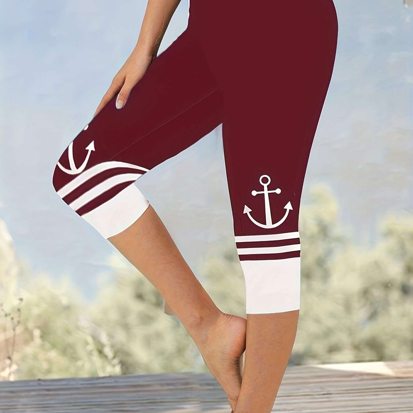 High Elasticity Color Block Leggings - Soft, Stretchy Women’s Pants   OAXG Navy Blue / S