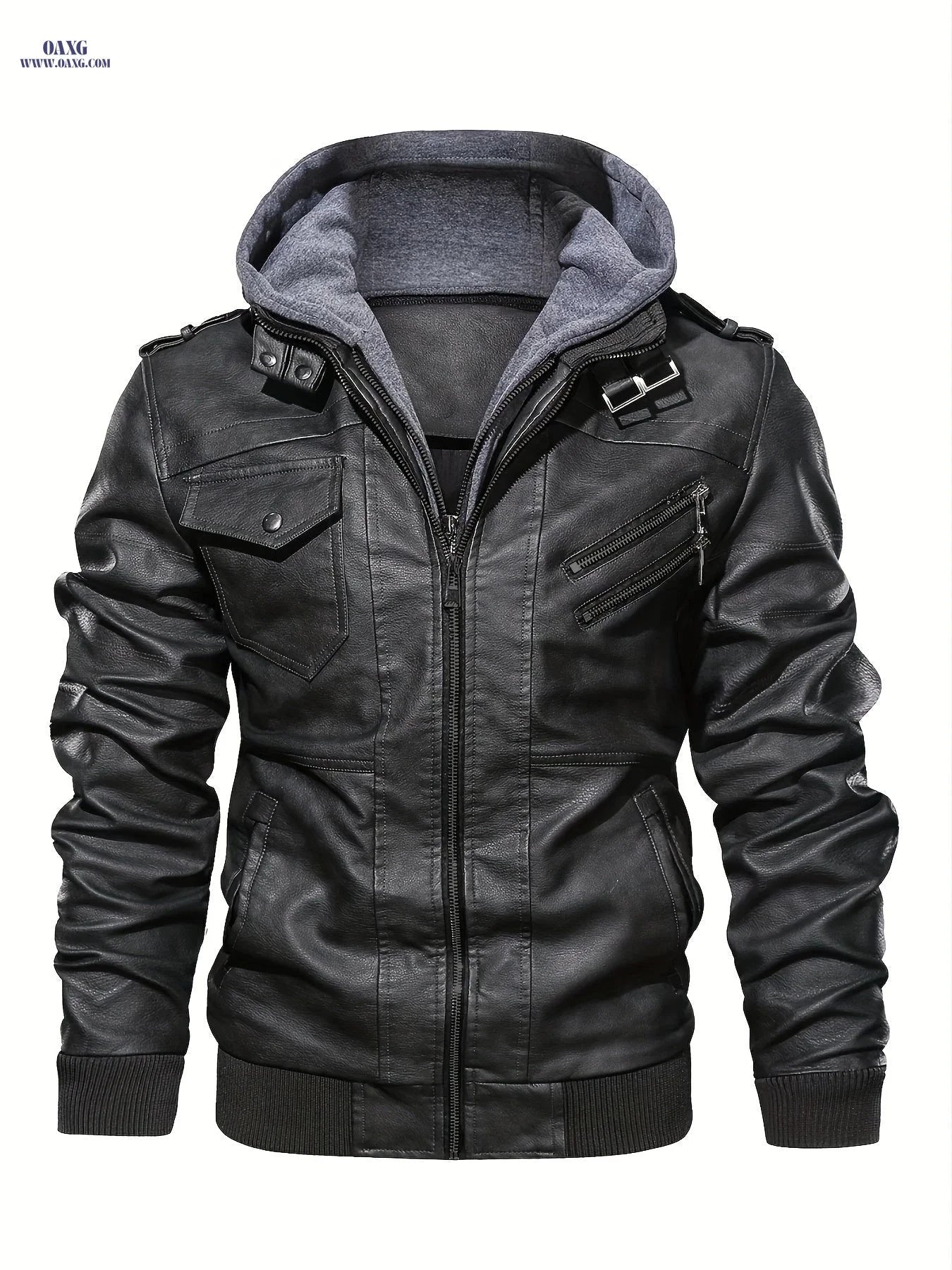 High-End Men's Elegant Jacket - Regular Fit, Hooded Design   OAXG Coffee Brown / FR M