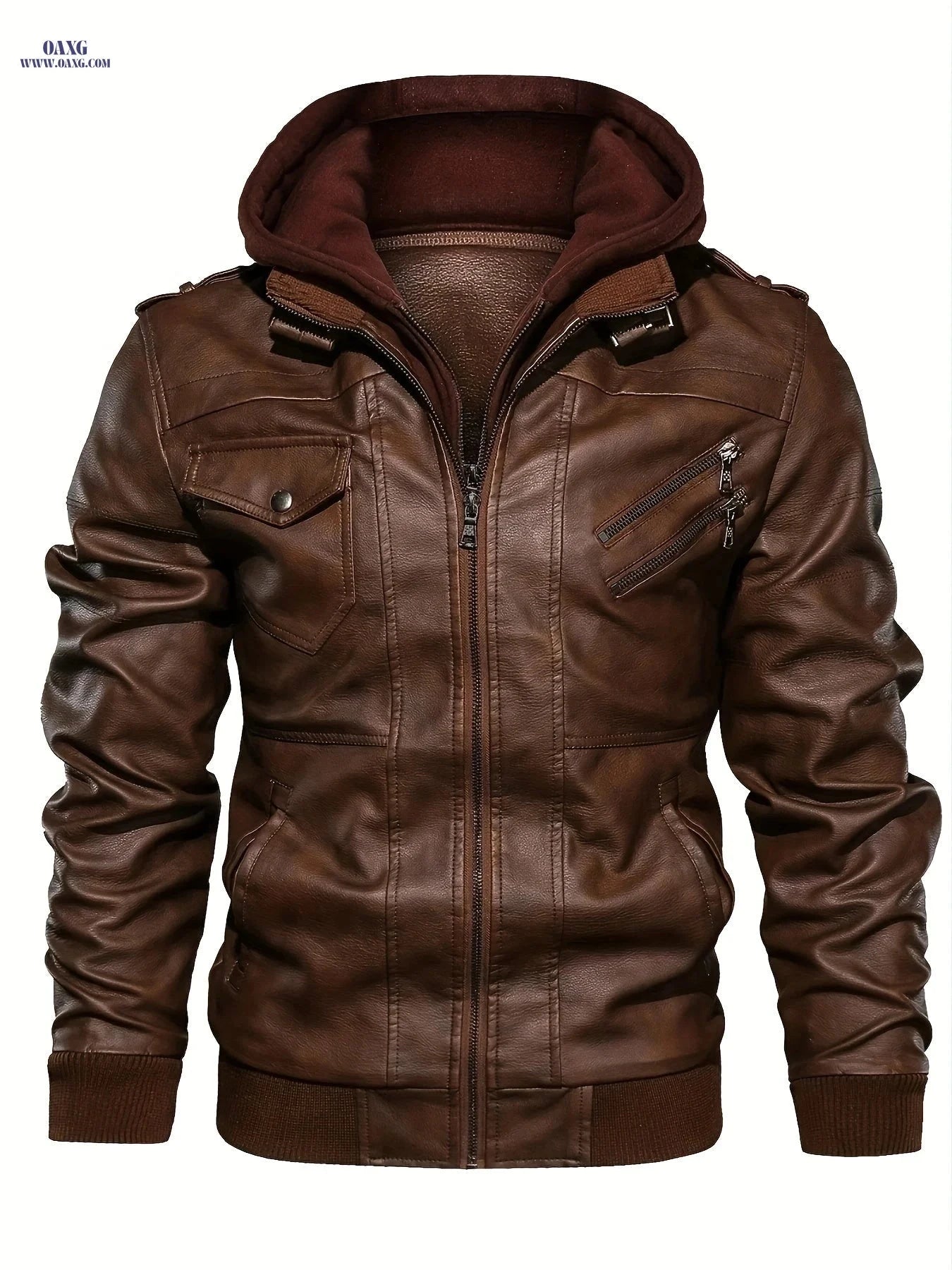 High-End Men's Elegant Jacket - Regular Fit, Hooded Design   OAXG 