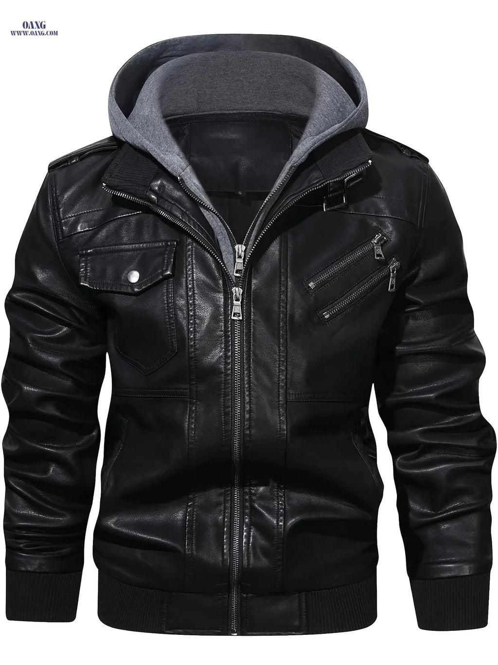 High-End Men's Elegant Jacket - Regular Fit, Hooded Design   OAXG 