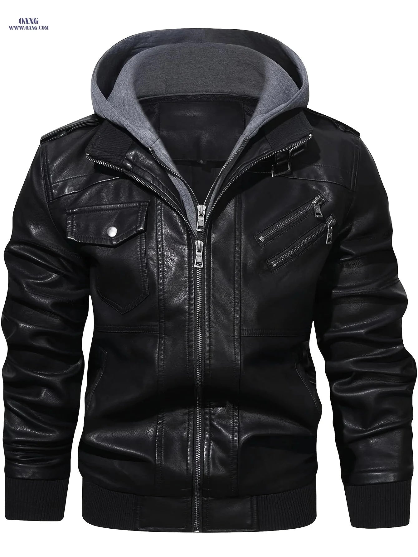 High-End Men's Elegant Jacket - Regular Fit, Hooded Design   OAXG 