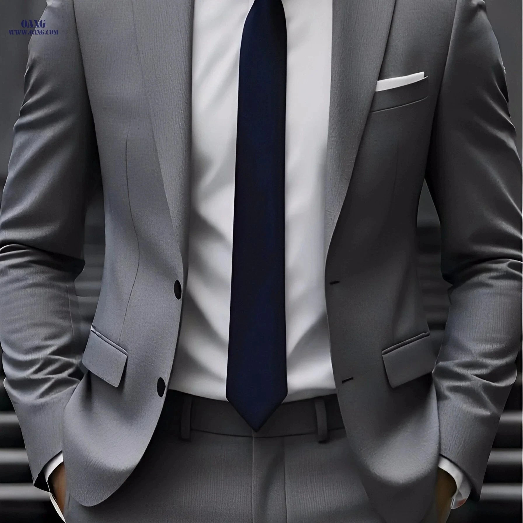 High-Quality Men's Suit Set - Jacket & Pants for Office Style   OAXG 