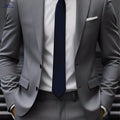 High-Quality Men's Suit Set - Jacket & Pants for Office Style   OAXG 