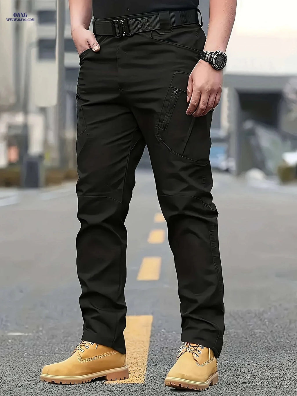 High-Quality Men's Tactical Cargo Pants - Multi-Pocket, Tear-Resistant   OAXG 
