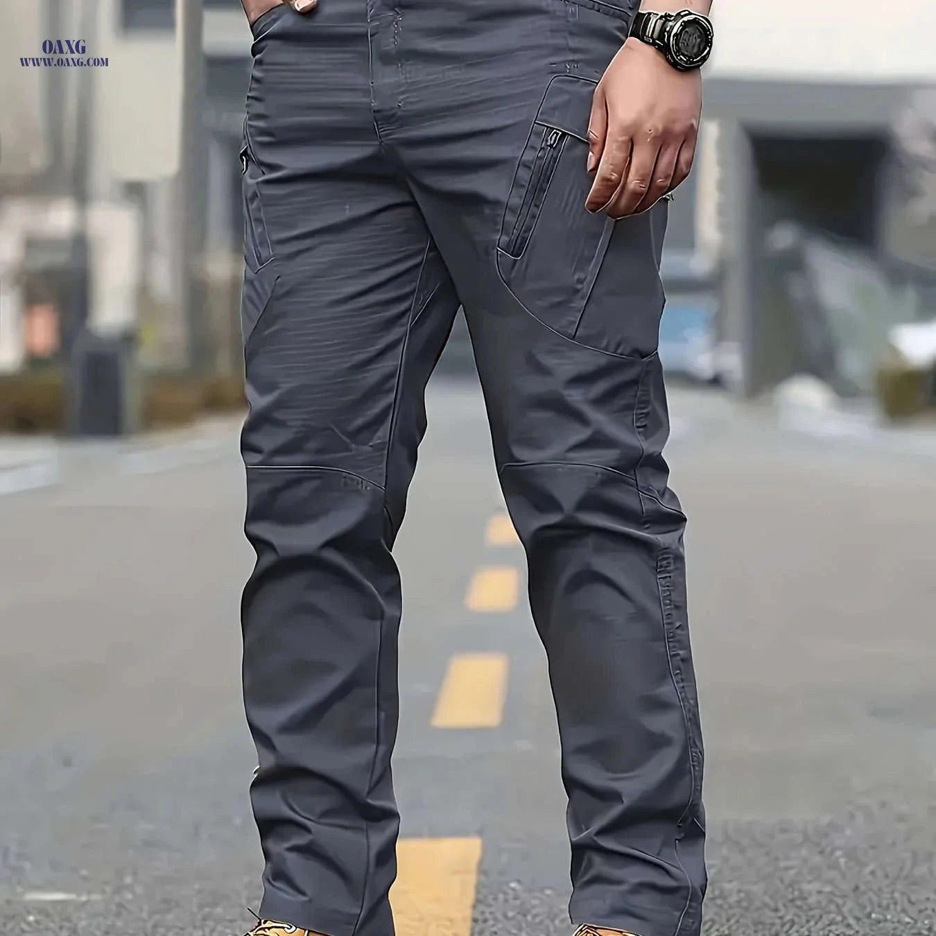 High-Quality Men's Tactical Cargo Pants - Multi-Pocket, Tear-Resistant   OAXG 