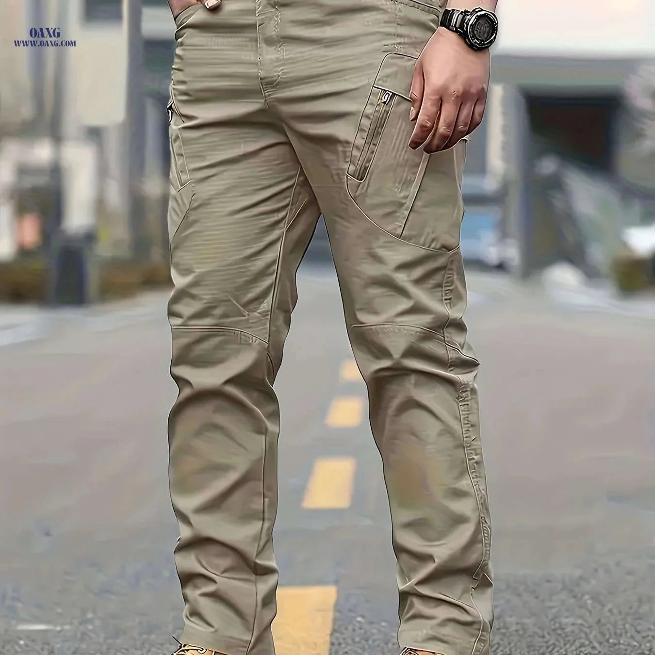 High-Quality Men's Tactical Cargo Pants - Multi-Pocket, Tear-Resistant   OAXG 