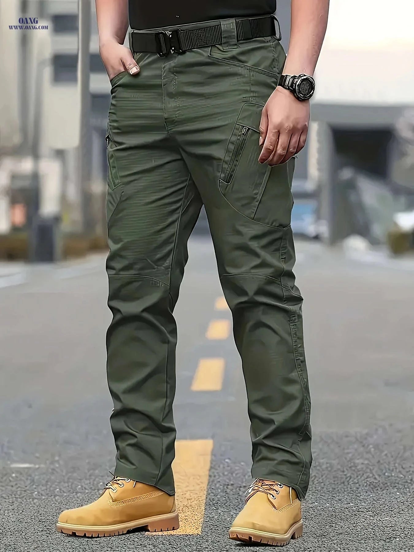 High-Quality Men's Tactical Cargo Pants - Multi-Pocket, Tear-Resistant   OAXG 