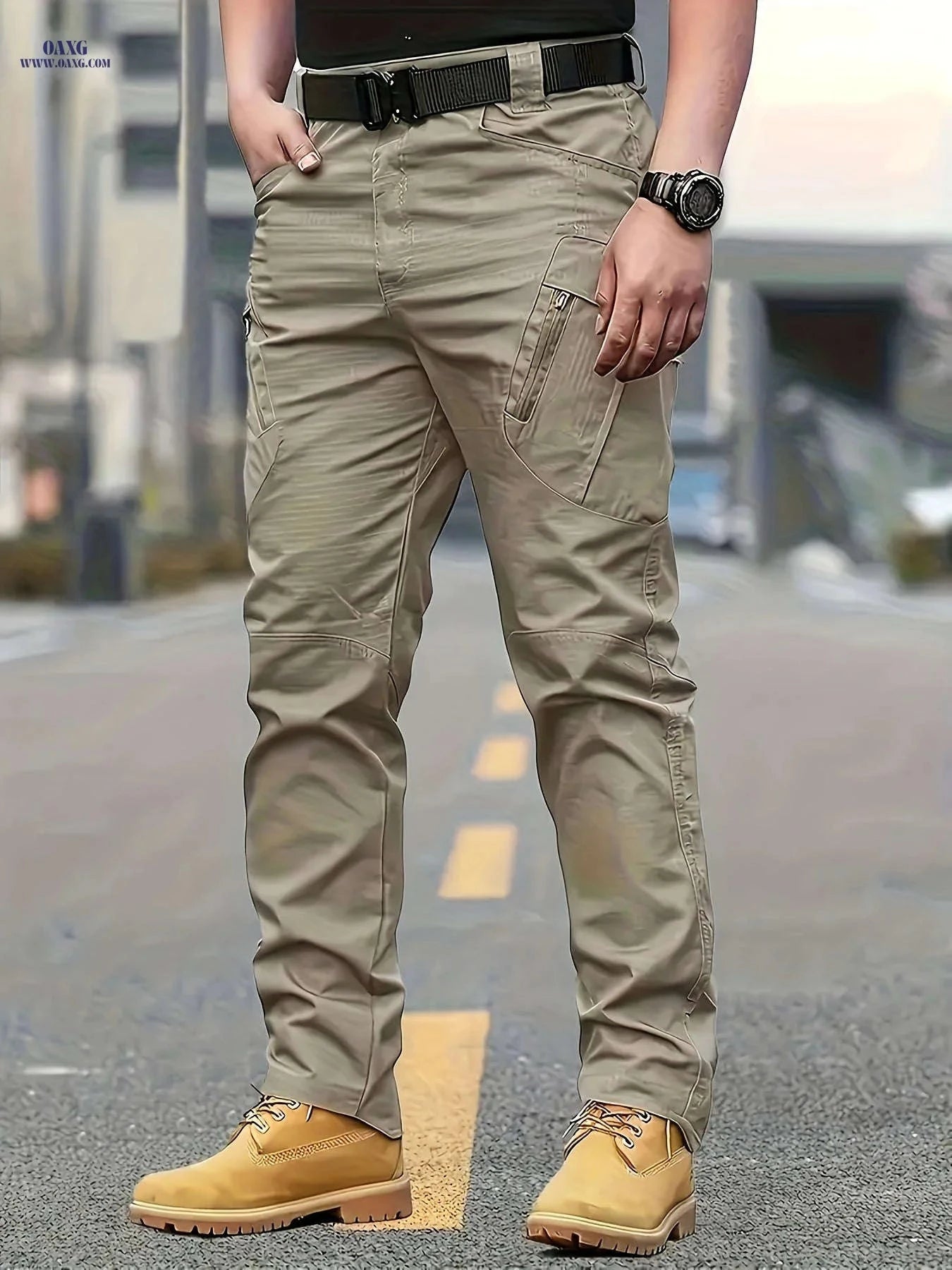 High-Quality Men's Tactical Cargo Pants - Multi-Pocket, Tear-Resistant   OAXG 