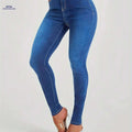 High-Rise Skinny Jeans for Women - Stretchy Dark Wash Casual Fit   OAXG 