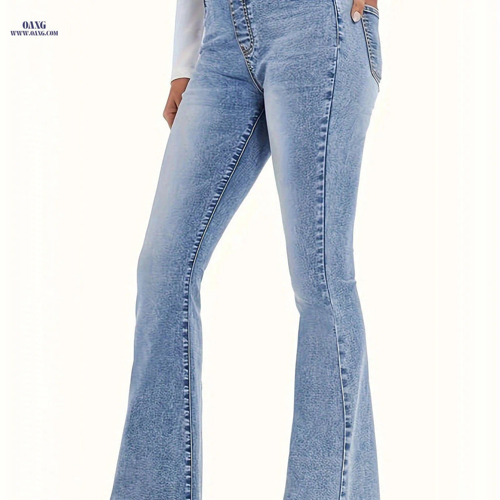 High-Stretch Flare Bell-Bottom Pants - Casual & Dressy Trousers   OAXG 