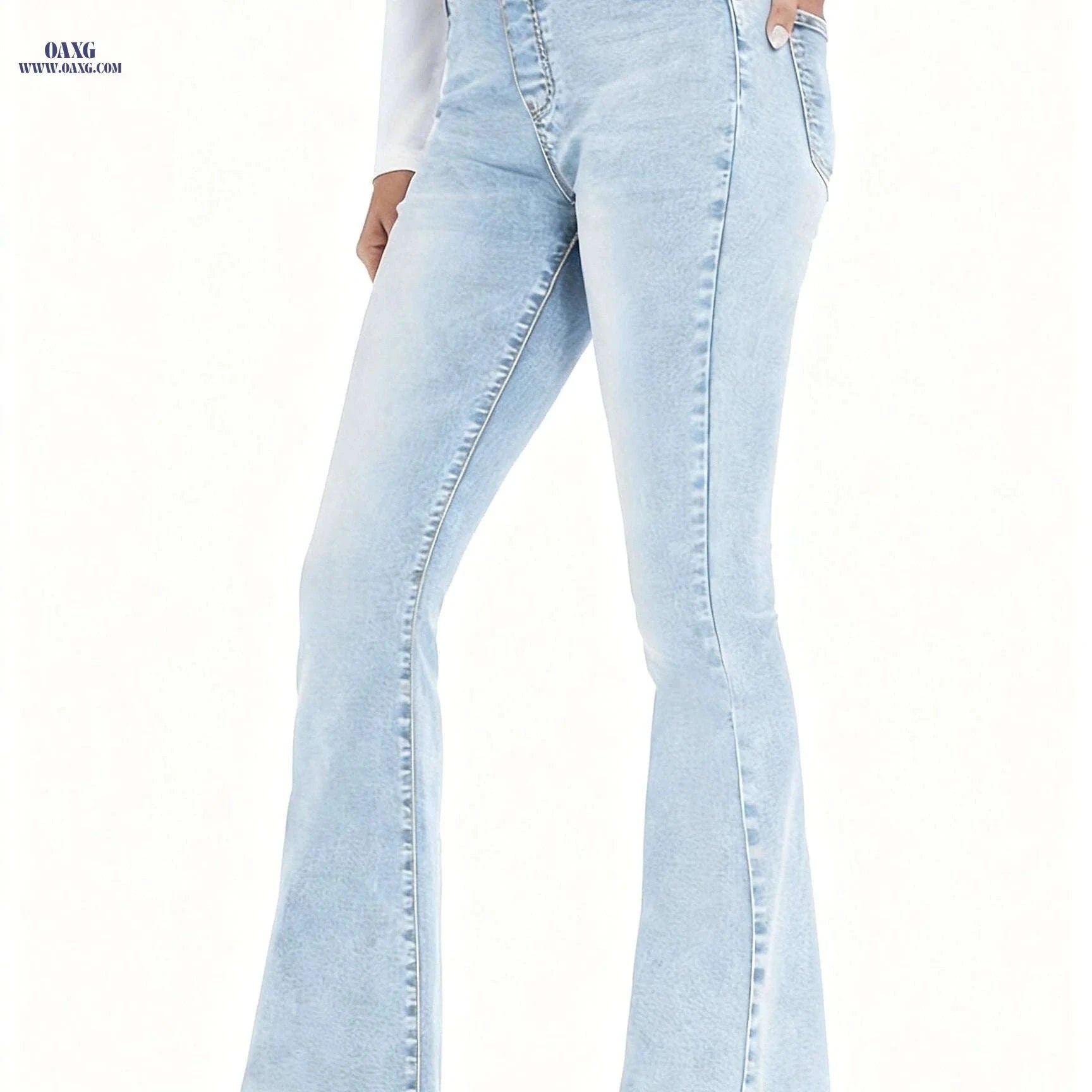 High-Stretch Flare Bell-Bottom Pants - Casual & Dressy Trousers   OAXG 