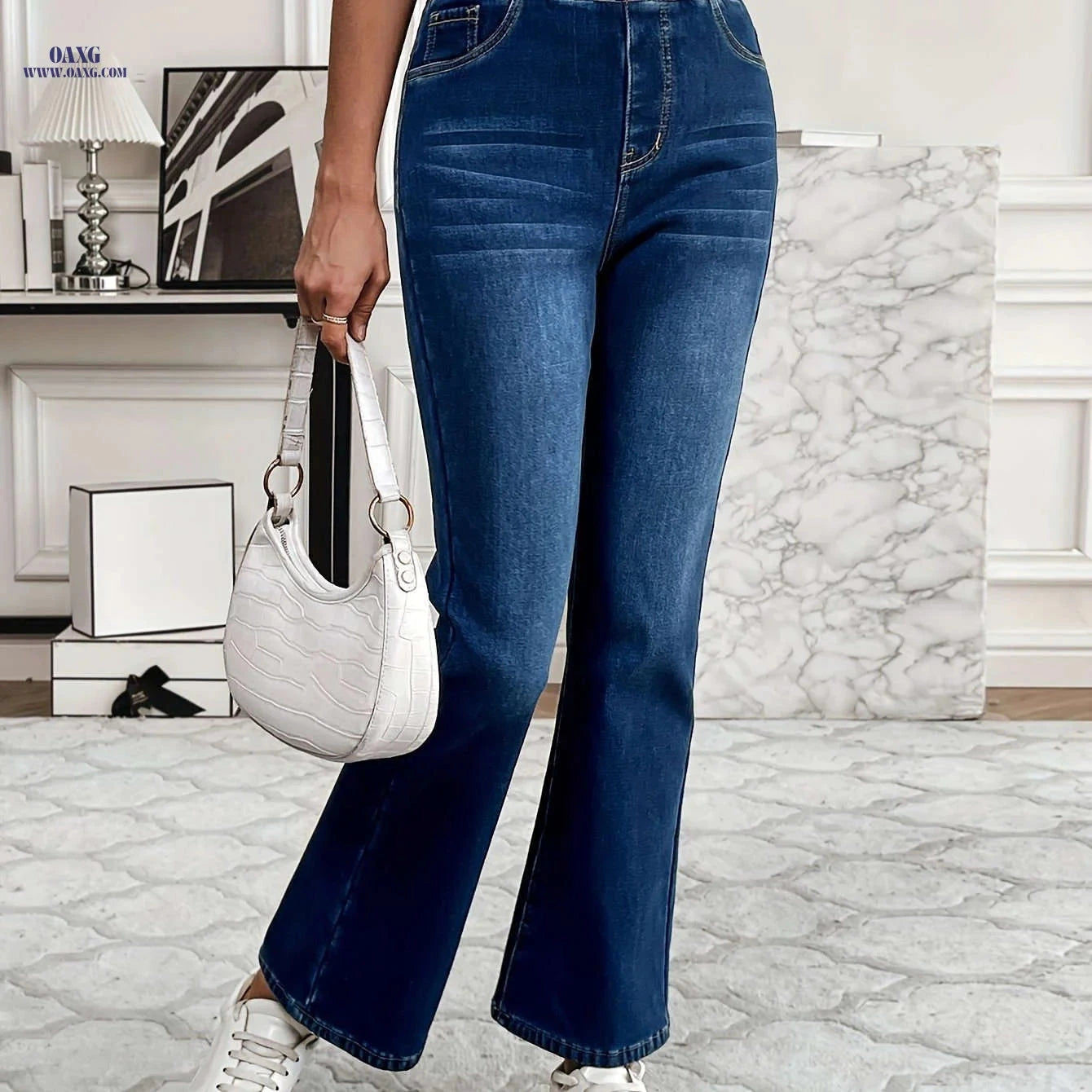 High-Stretch Flare Bell-Bottom Pants - Casual & Dressy Trousers   OAXG 