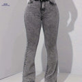 High Stretch Women's Flare Jeans - High-Waist, Casual Weekend Style   OAXG Grey / XS