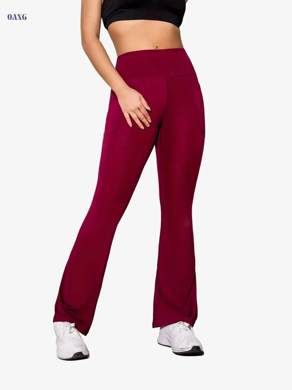 High Stretchy Flare Pants for Women - Butt Lifting Yoga Leggings   OAXG 