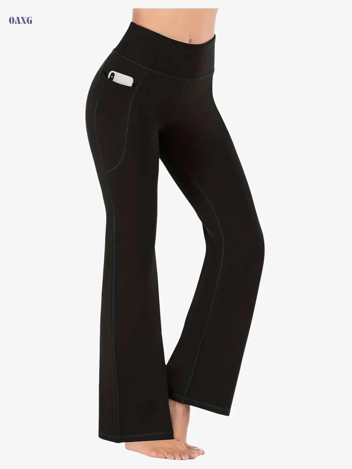 High Stretchy Flare Pants for Women - Butt Lifting Yoga Leggings   OAXG 