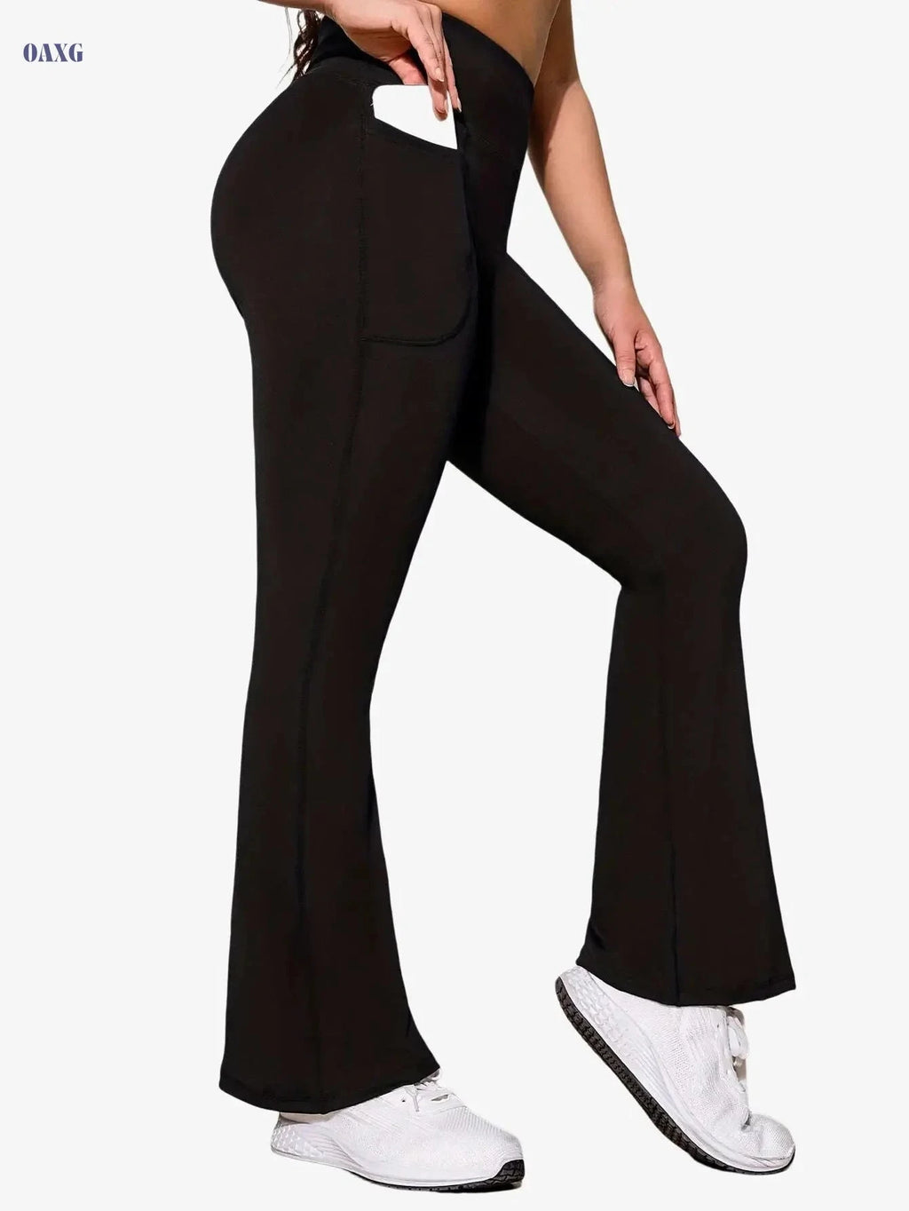 High Stretchy Flare Pants for Women - Butt Lifting Yoga Leggings   OAXG Black / S