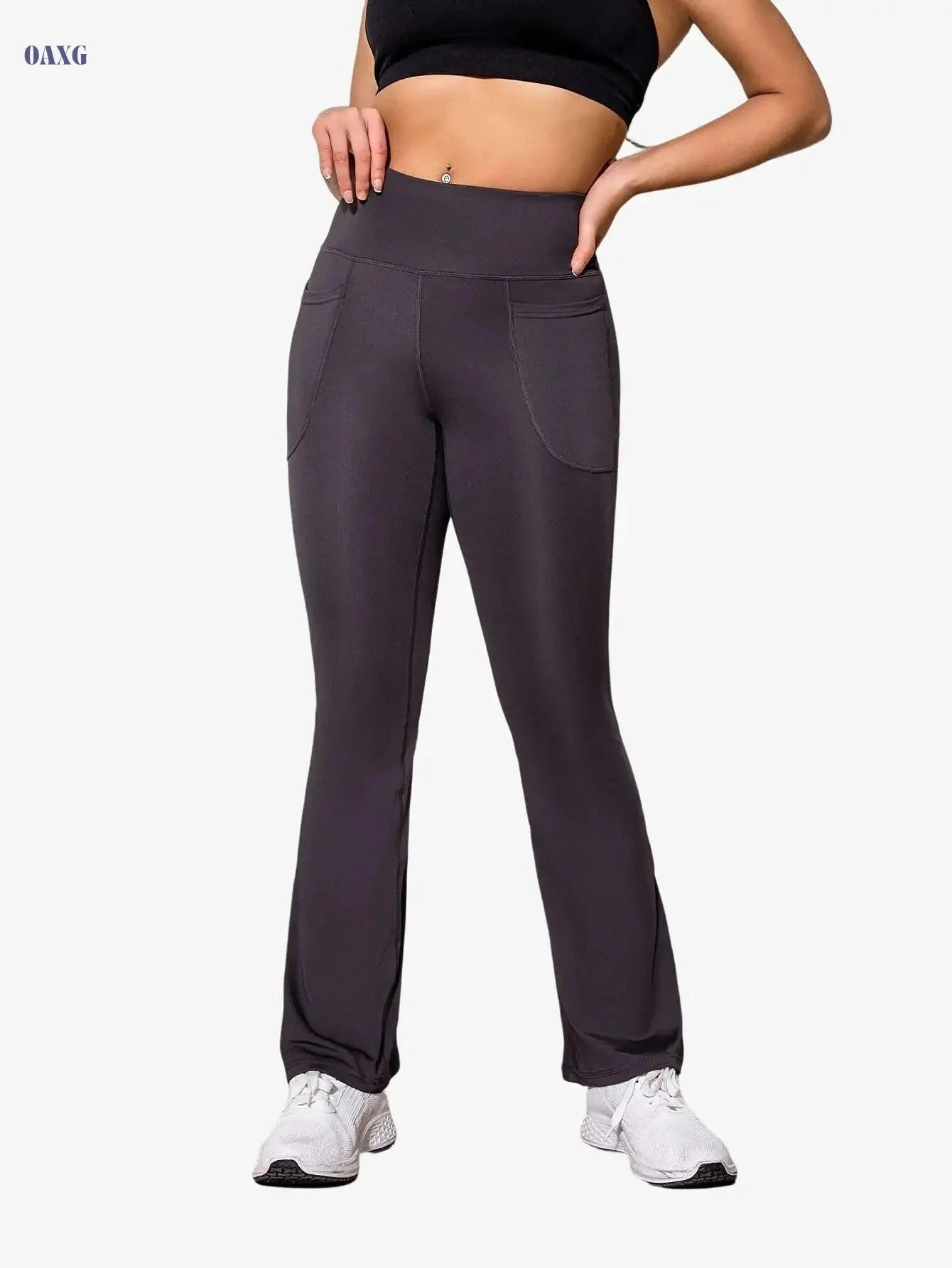 High Stretchy Flare Pants for Women - Butt Lifting Yoga Leggings   OAXG 