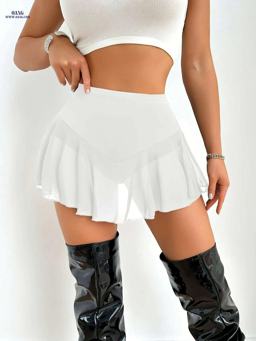 High Waist Flare Skirt for Women - Sexy A-line Mini for Summer   OAXG 