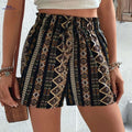 High Waist Tribal Print Loose Shorts for Women - Casual Spring Style   OAXG 