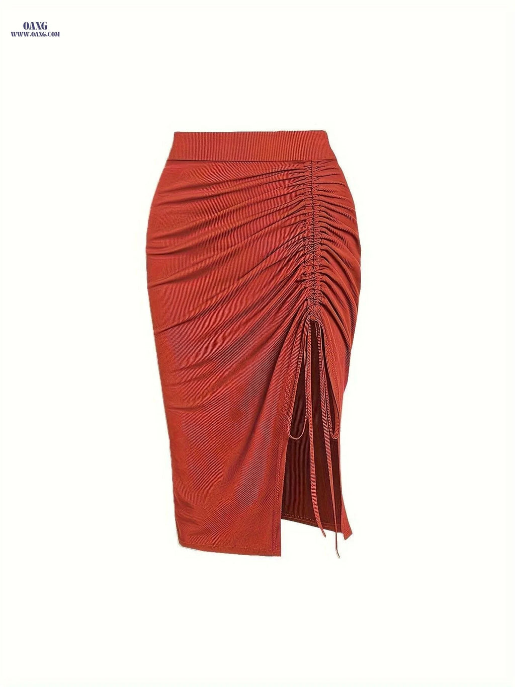 High-Waisted Asymmetrical Mermaid Skirt - Adjustable Drawstring Waist   OAXG 