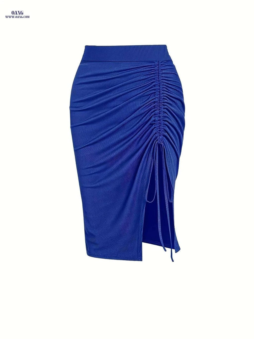 High-Waisted Asymmetrical Mermaid Skirt - Adjustable Drawstring Waist   OAXG 