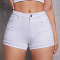 High-Waisted Distressed Denim Shorts for Women - Sexy & Comfortable   OAXG 