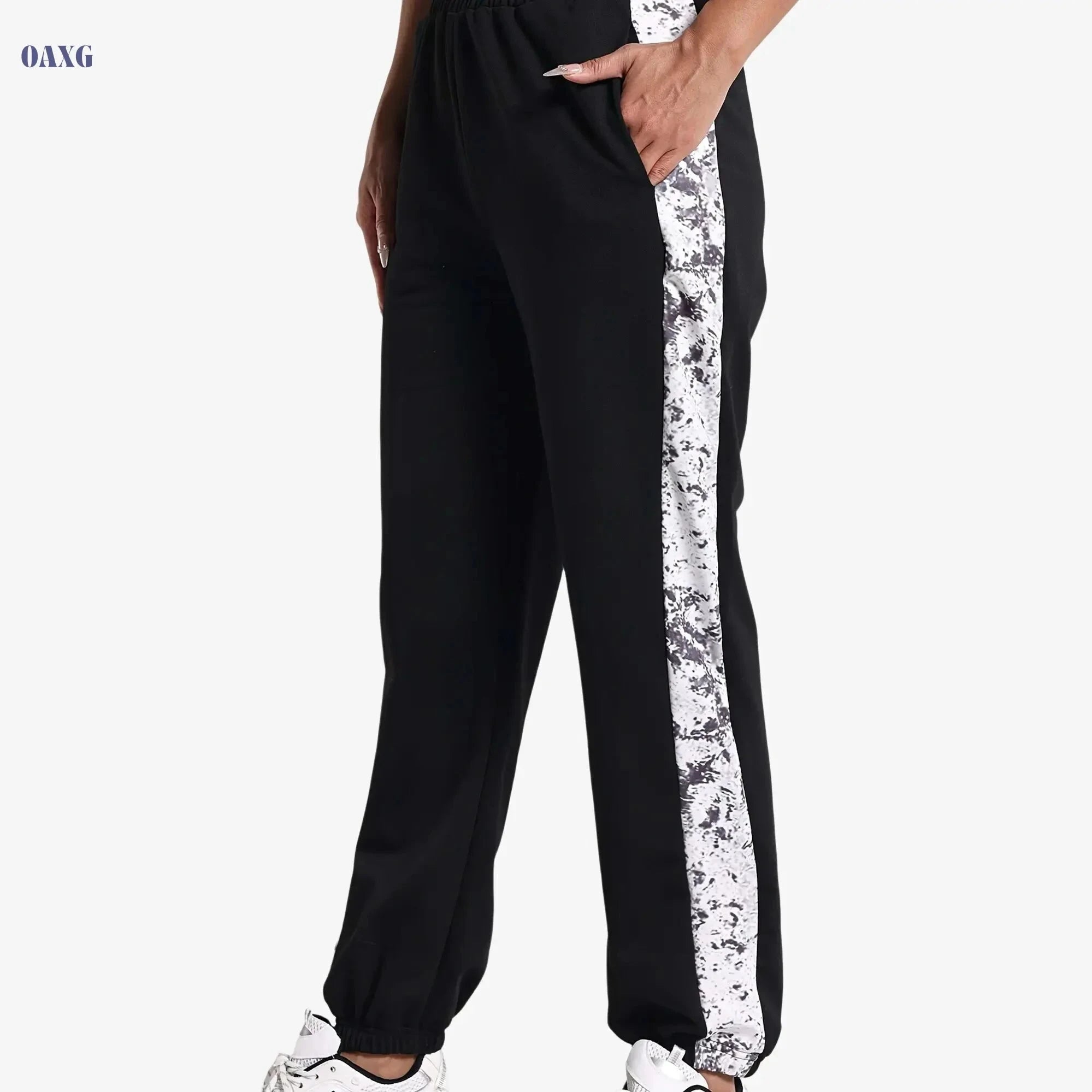High-Waisted Gray Athletic Sweatpants - Stretchy & Comfortable Joggers   OAXG 
