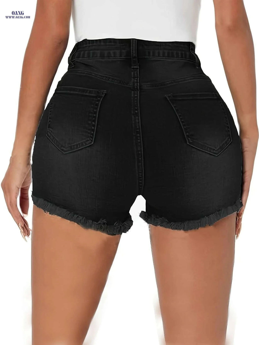 High Waisted Stretch Ripped Jeans for Women - Casual Spring Style   OAXG 