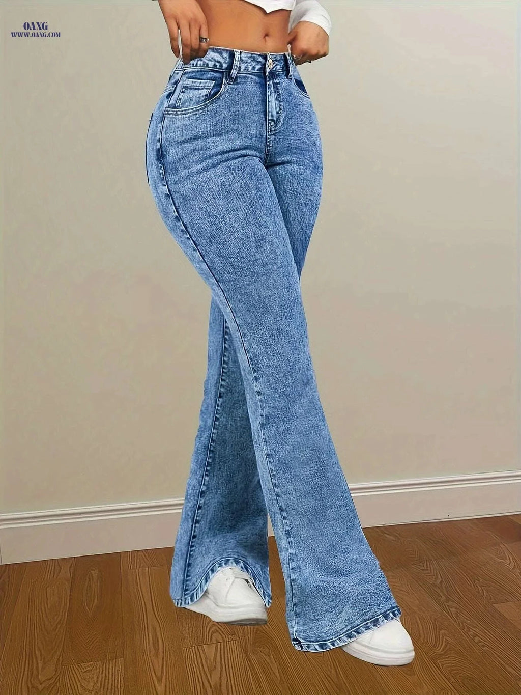 High-Waisted Stretch Skinny Jeans for Women - Elegant, All-Season Fit   OAXG 