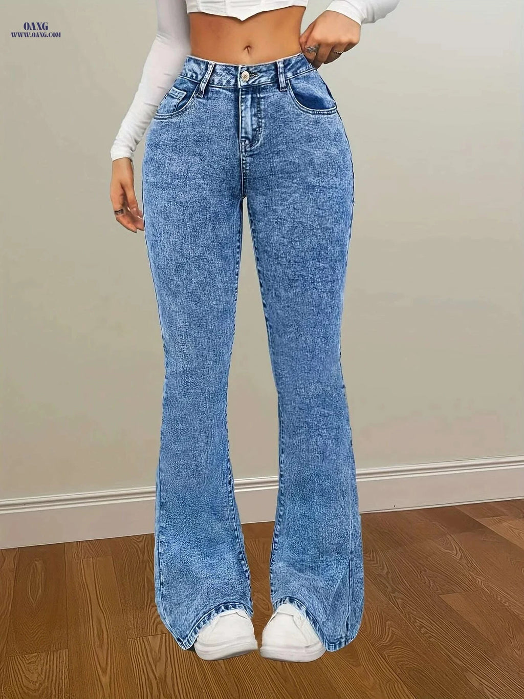 High-Waisted Stretch Skinny Jeans for Women - Elegant, All-Season Fit   OAXG 