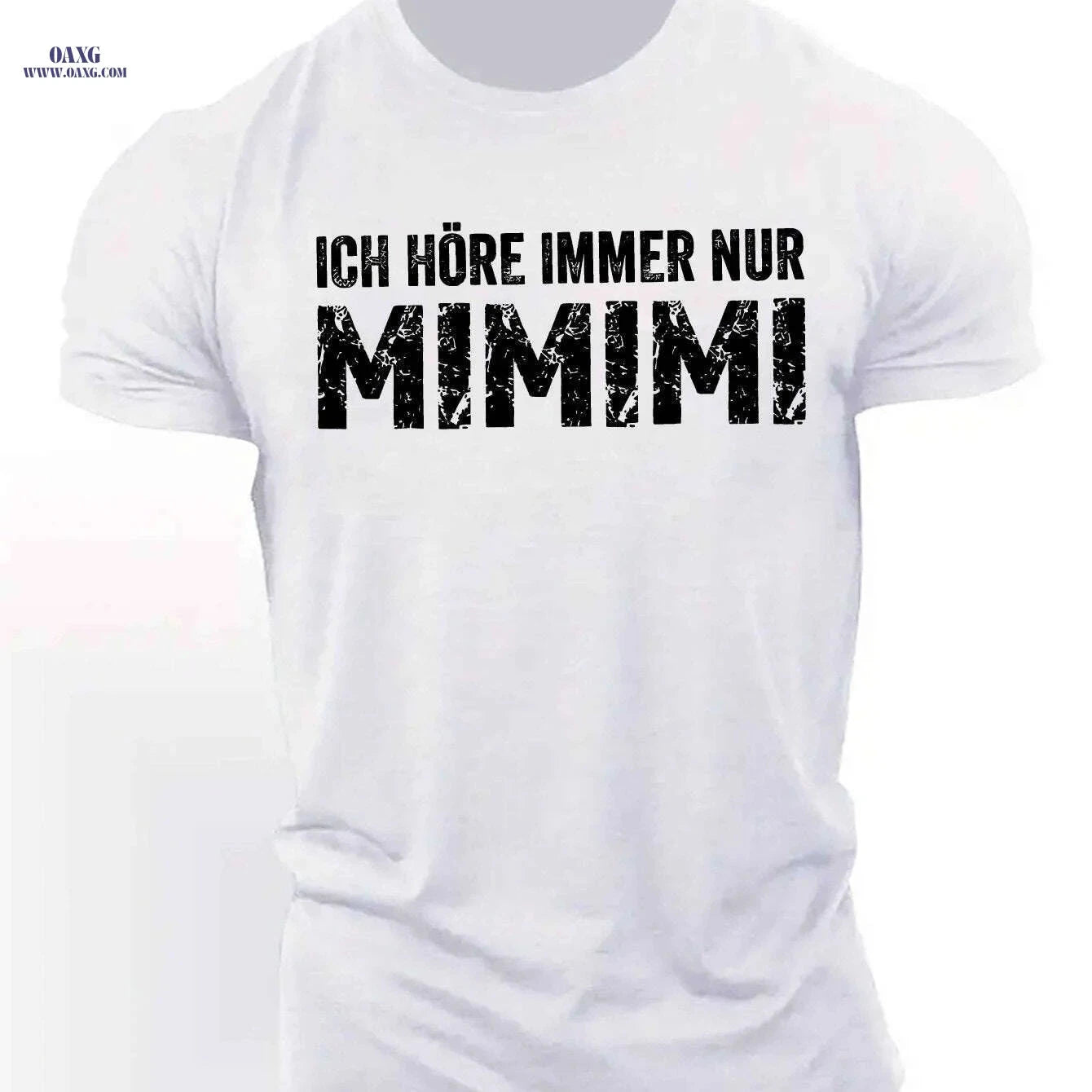 Ich Hore Immer NUR Mimimi Men's T-Shirt - Lightweight Geometric Design   OAXG 