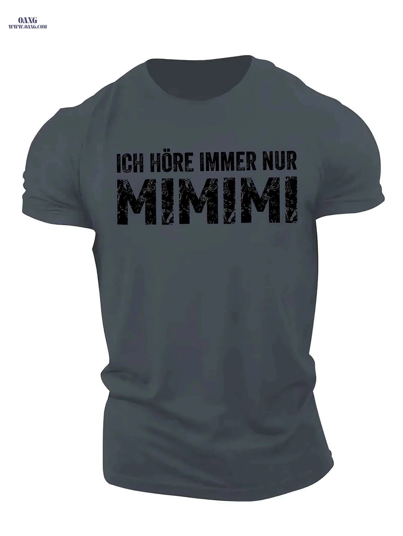 Ich Hore Immer NUR Mimimi Men's T-Shirt - Lightweight Geometric Design   OAXG 
