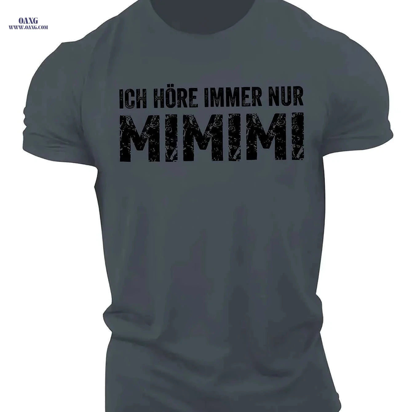 Ich Hore Immer NUR Mimimi Men's T-Shirt - Lightweight Geometric Design   OAXG Dark Gray / S