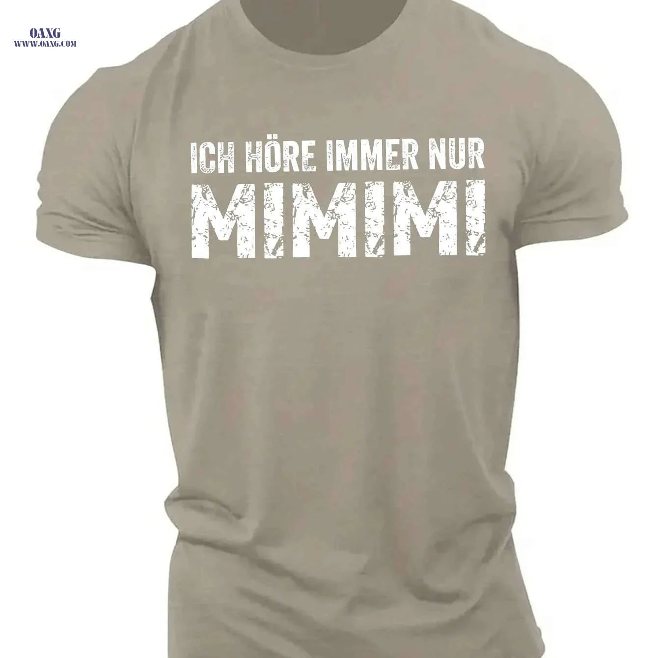 Ich Hore Immer NUR Mimimi Men's T-Shirt - Lightweight Geometric Design   OAXG Dark Gray / S
