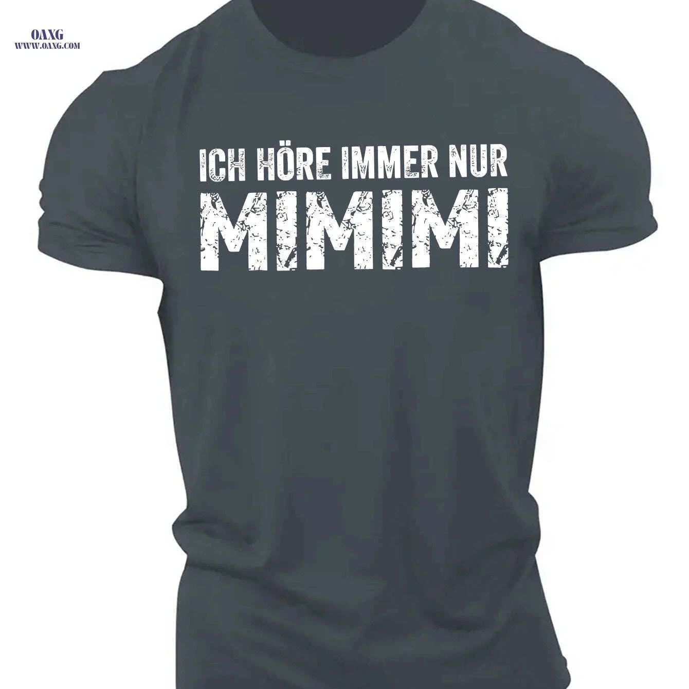 Ich Hore Immer NUR Mimimi Men's T-Shirt - Lightweight Geometric Design   OAXG Dark Gray / S