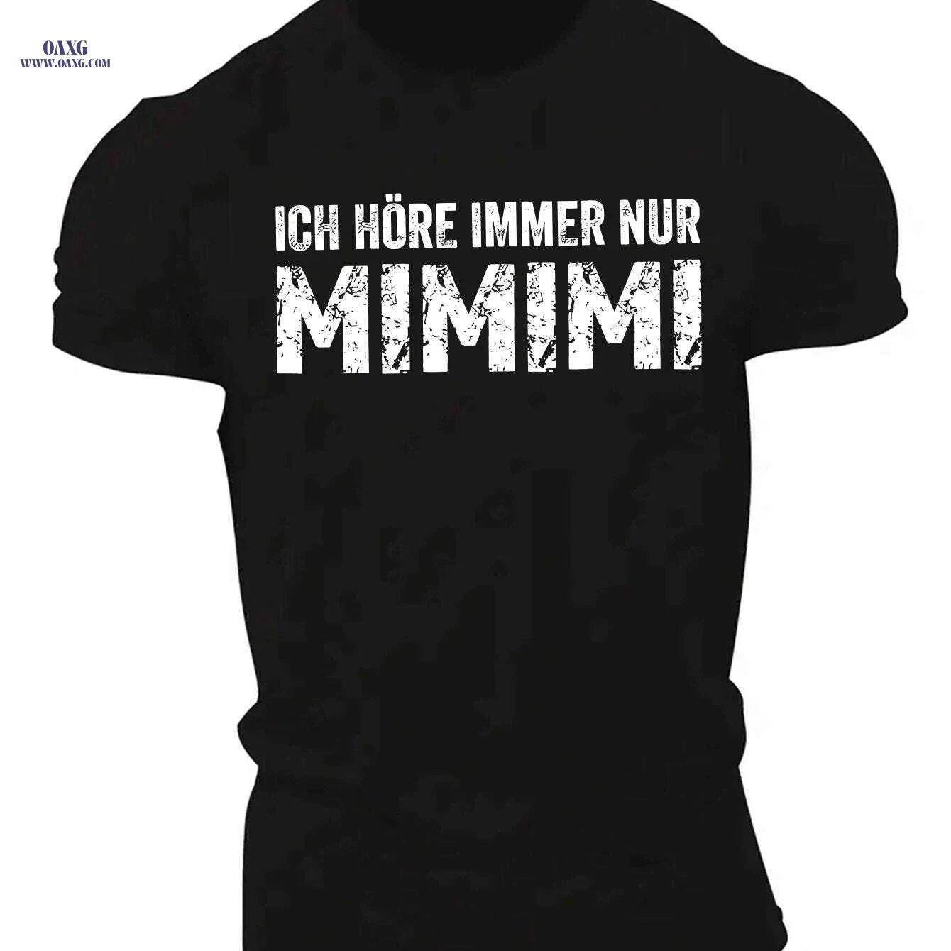Ich Hore Immer NUR Mimimi Men's T-Shirt - Lightweight Geometric Design   OAXG Dark Gray / S