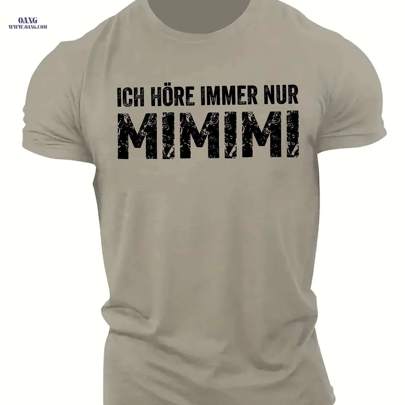 Ich Hore Immer NUR Mimimi Men's T-Shirt - Lightweight Geometric Design   OAXG Dark Gray / S