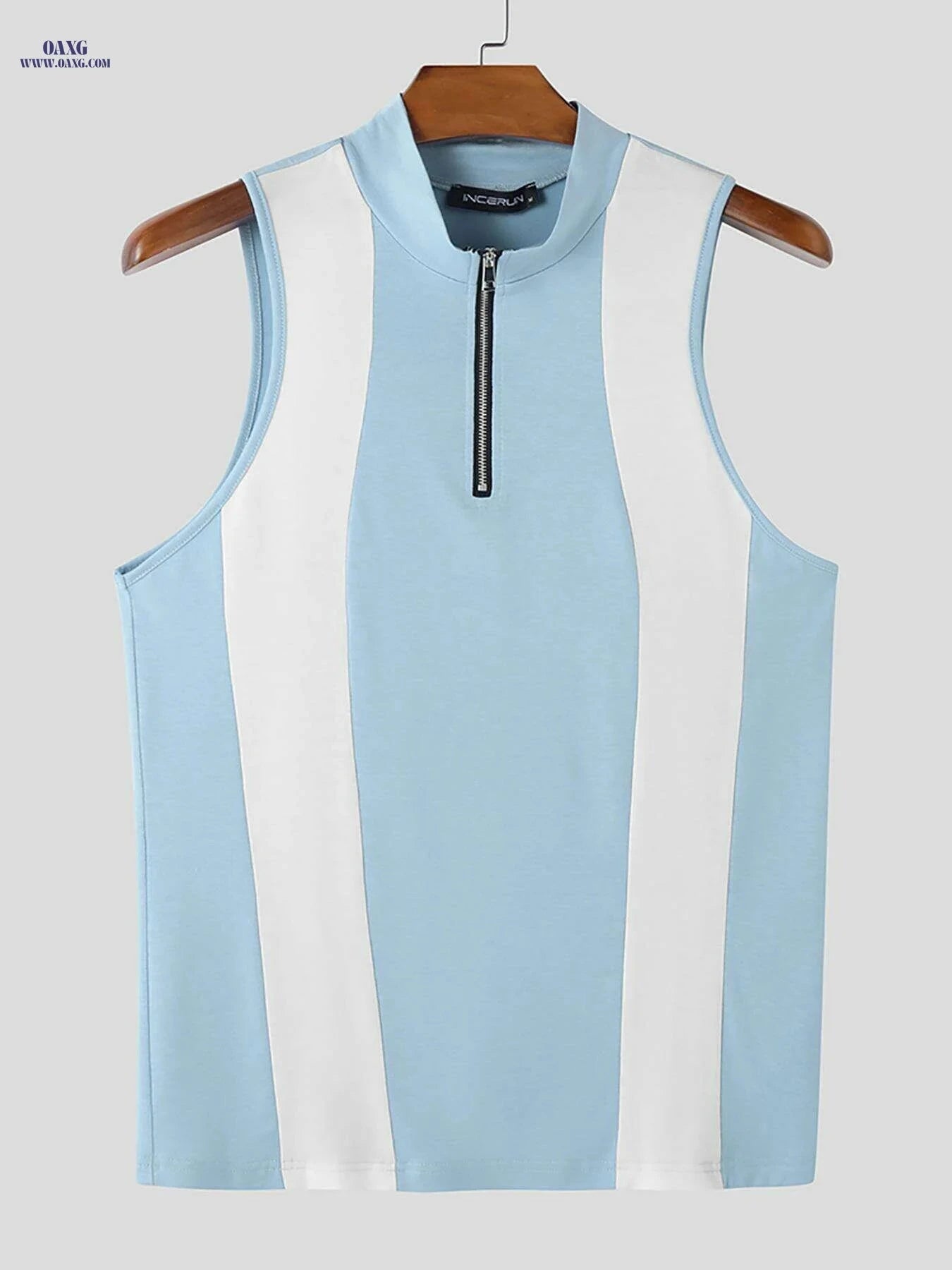 INCERUN Men's Slim Fit Tank Top - Lightweight Color Block Athletic Wear   OAXG 