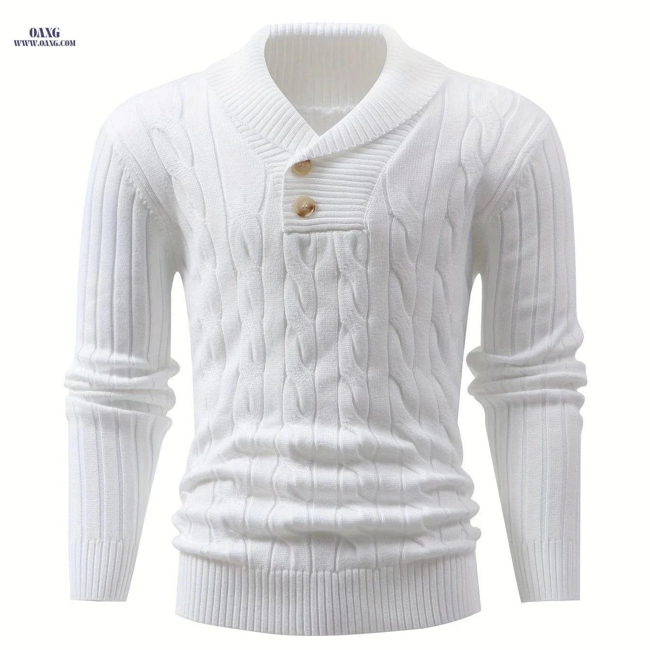 Iron Genghis Men's Casual Ribbed Knit Sweater - Autumn/Winter Pullover   OAXG 