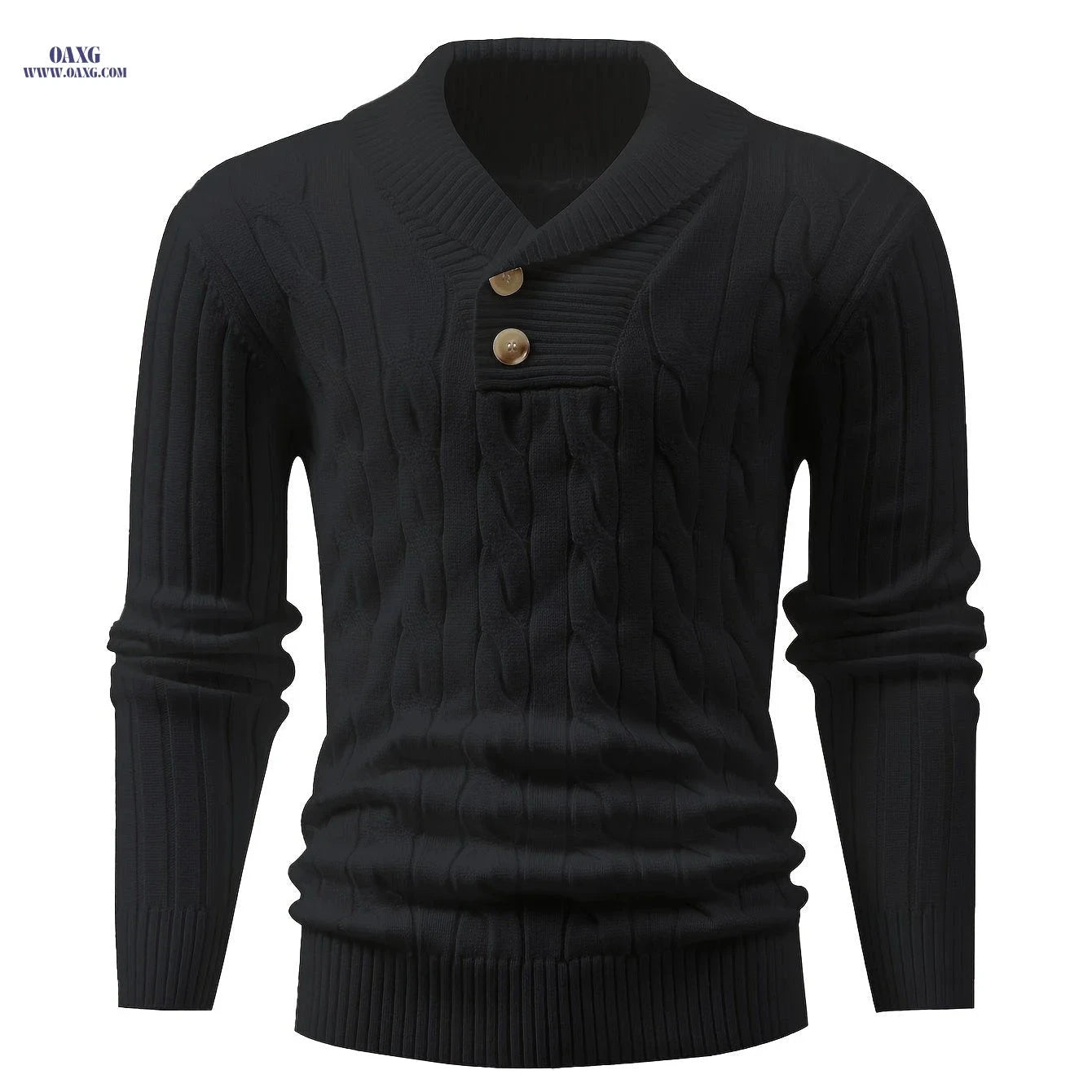 Iron Genghis Men's Casual Ribbed Knit Sweater - Autumn/Winter Pullover   OAXG 