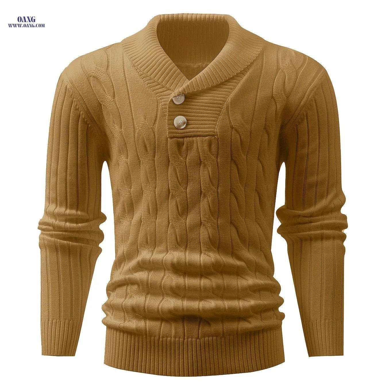 Iron Genghis Men's Casual Ribbed Knit Sweater - Autumn/Winter Pullover   OAXG 