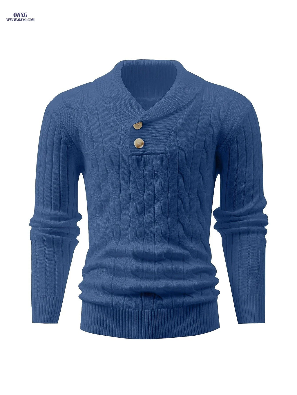 Iron Genghis Men's Casual Ribbed Knit Sweater - Autumn/Winter Pullover   OAXG 