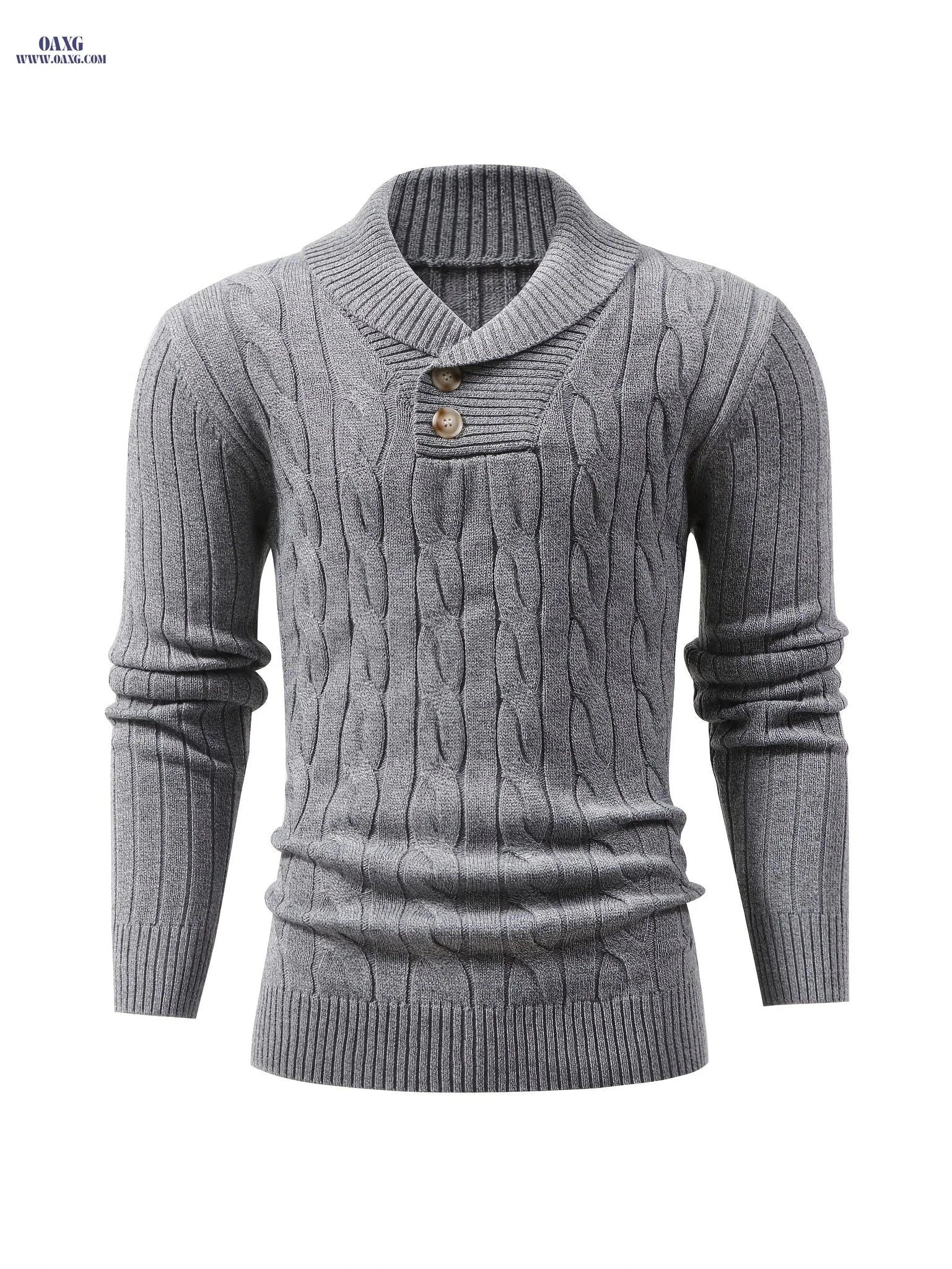 Iron Genghis Men's Casual Ribbed Knit Sweater - Solid Color Pullover   OAXG 